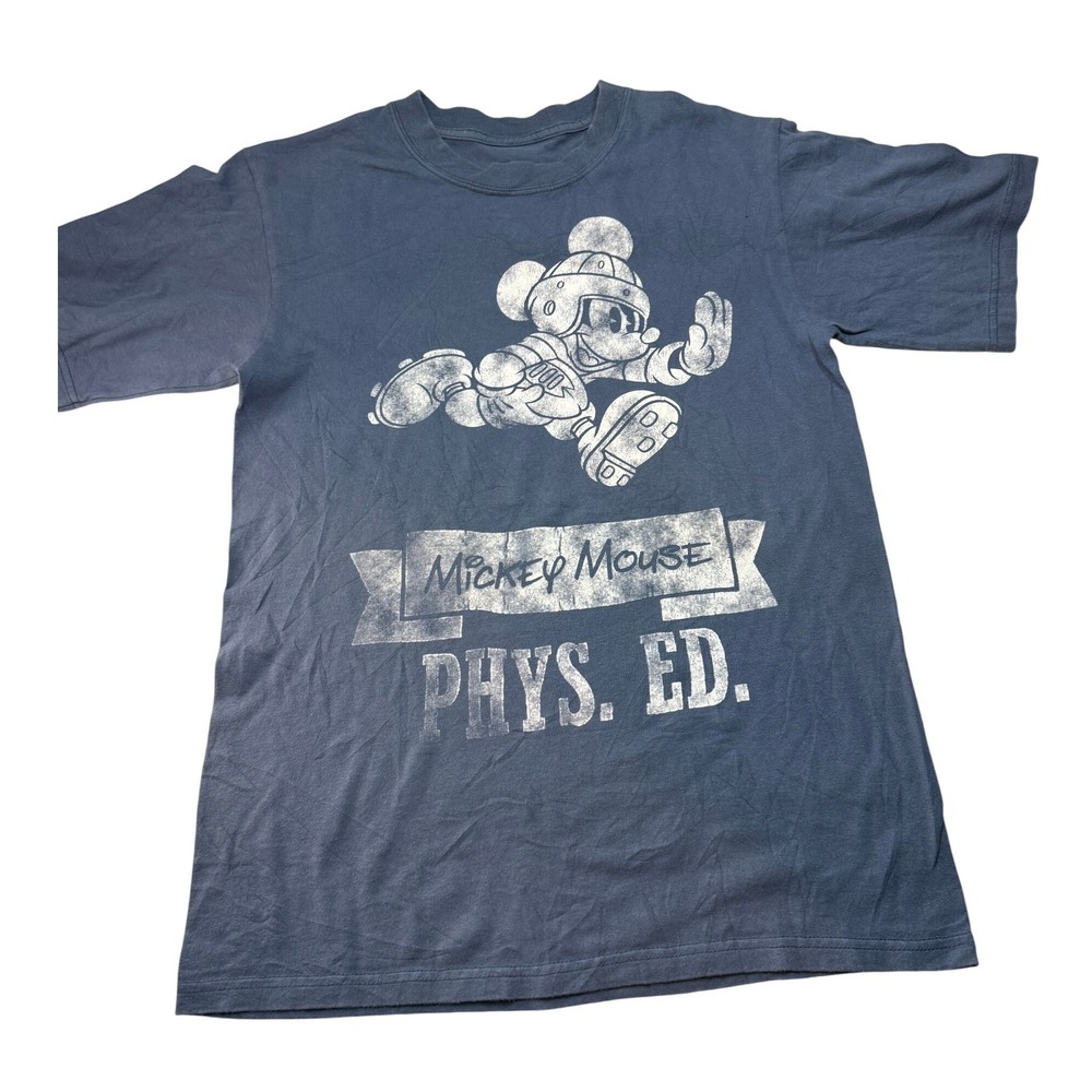 Disney Mickey Mouse‎ Phys Ed Football Graphic Tee Shirt Unisex Size Small
